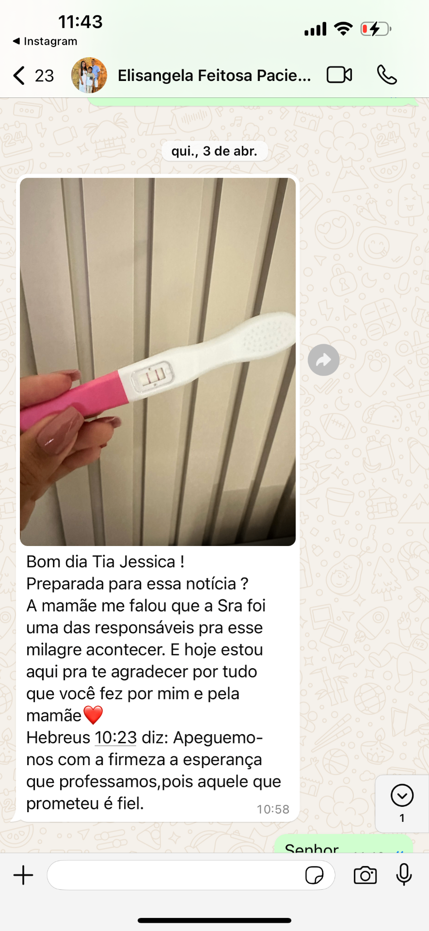 Depoimento real de uma paciente 7