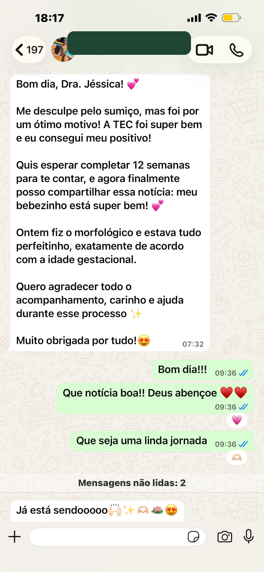 Depoimento real de uma paciente 12